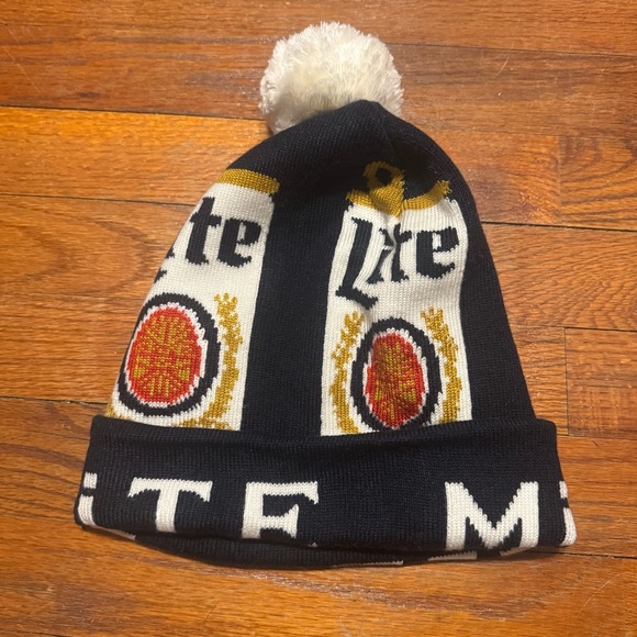 Other - Miller Lite Knit Beanie with Pom